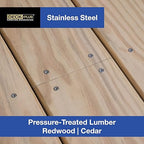 Deck Plus 2-1/2 Inch Epoxy Coated Exterior Wood and Fence Screws #10 x 2-1/2" Torx/Star Drive Included Coarse Thread, Outdoor Rust Resistant Decking Screw, Silver, 1lb Box, 73 Pieces | 48464