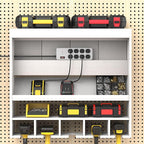 Heavy Duty Power Strip,Industrial Heavy Metal Case Surge Protector,8 AC Outlets,15Amp,2700 Joules,Protected' Indicator,14 Gauge Cord (Grey, 6FT Length)