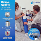 Express Water Whole House Water Filter System | ESSENTIAL | 3 Stage Whole Home Filter, Top-Tier Filters Produce Overachieving H2O, Significantly Reduces Chlorine & Sulfur Smell/Taste, Healtheir Skin