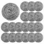 18 Pack Steel Wool Pads - Individually Wrapped Heavy Duty Scrubbers for Grill Grates, Oven Racks, Cast Iron, Pots & Pans | Industrial Strength Rust Remover, Non-Scratch Metal Scouring Pads