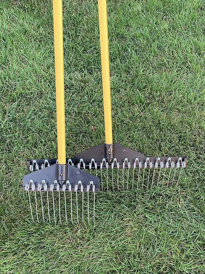 Standard Golf Garden Landscape Rake – 9” & 21" Head Garden Debris Rakes Combo | Elevate Your Outdoor Spaces with Precision and Efficiency | Ideal for Lawn and Garden Maintenance