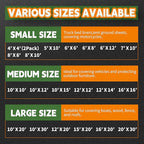 RAINDEWAY Tarps Heavy Duty Waterproof 10x12 Feet,10.5 Mil Waterproof Tarps for Outdoors,Multipurpose Poly Tarp Cover with Metal Grommets and Reinforced Edges,Green/Blue