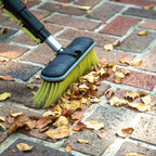 DOCA Scrub Brush Attachment for Long Handle Extension Pole - Outdoor Broom and Scrubbing Brush for House Floor, Deck, Patio, Car - Medium Brush