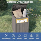 Upgrade 48 Gallon Package Delivery Box for Porch with Sign, Outdoor Storage with Lockable Secure, Large Double Wall Resin Outdoor Package Delivery and Waterproof