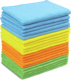 Simple Houseware Microfiber Cleaning Cloth 20 Pack, 12" x 16", 4 Colors