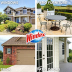 Windex Outdoor Window and Glass Cleaner for Hose Ammonia Free, Concentrated Formula for Deep Outdoor Clean, Patio Cleaner, Compatible With All Hoses, 32 Fl Oz (Pack of 2)