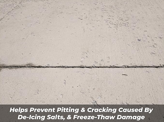 Concrete Sealer for Driveways, Patios, & Sidewalks - Deep Penetrating Water Repellent Protection - Silane Siloxane Sealer - 2.5 Gallon