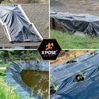Xpose Safety Black Plastic Sheeting – 20' x 100' Roll – Heavy Duty 6 Mil Poly Sheet – Waterproof, Dustproof, Vapor Barrier – for Construction, Painting, Industrial Use