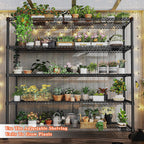 REIBII 73" H Storage Shelves Wire Shelving with Wheels 3200 lbs Heavy Duty Steel Metal Shelving Unit Shelf Rack for Warehouses,Garage, Kitchen, School,Commercial,73" H X 60”W X 18" D